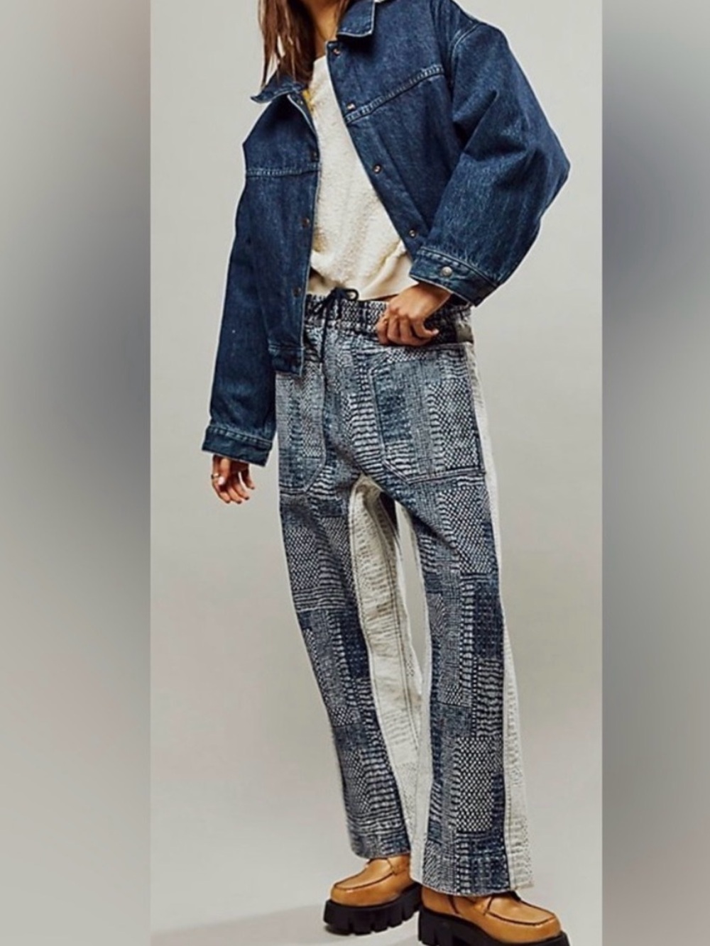 Free People We The Free Misfit Boro Harem Jeans NWOT xs & m color: rule breaker